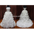 Ruffle Skrit Organza Nice Broder sur la bretelle New Stock Dress Wedding Gown2012